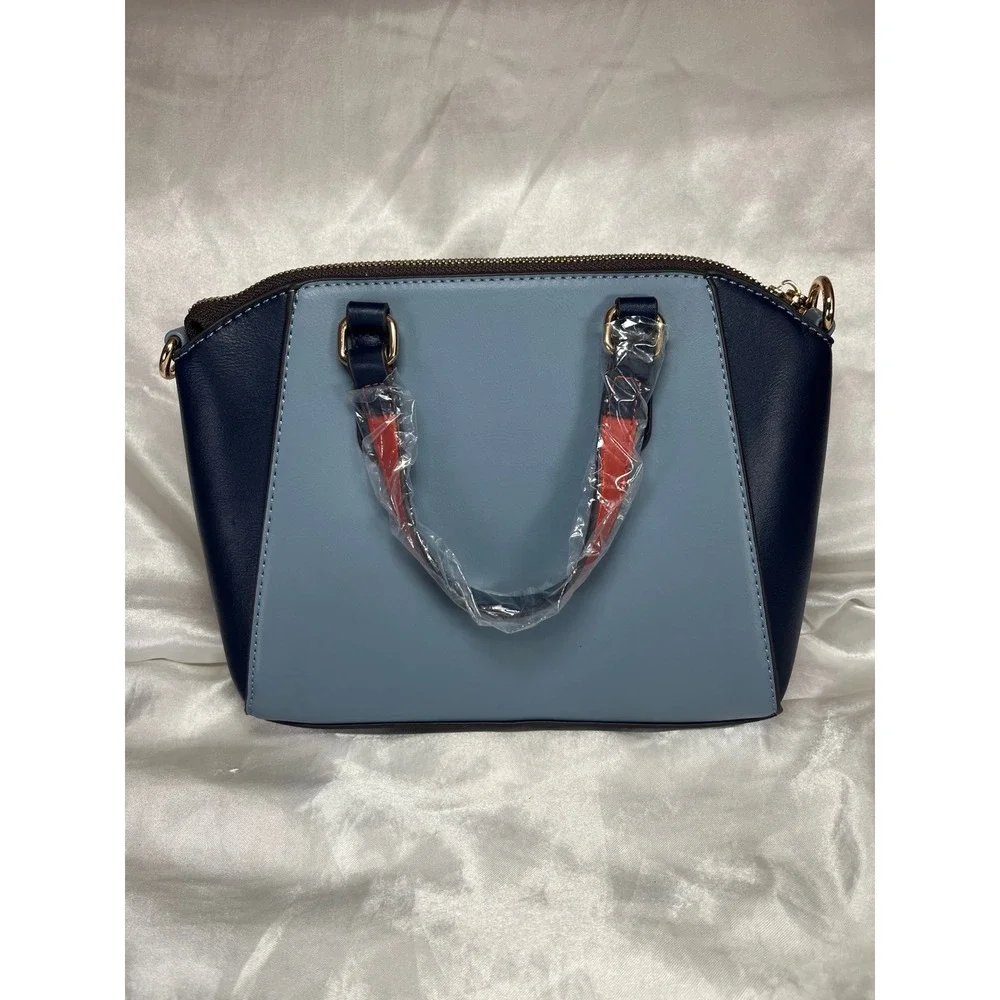 Nicole Lee Santorini Satchel Women Medium Navy Blue Graphic Crossbody Strap